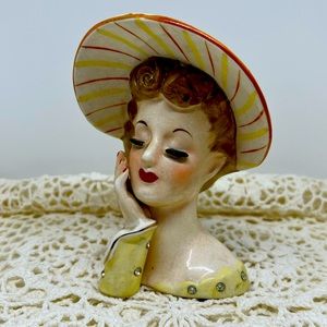 Vintage retro head vase